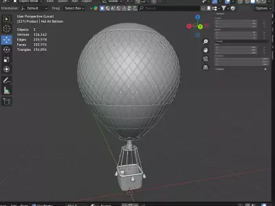 Hot Air Balloon 3D model