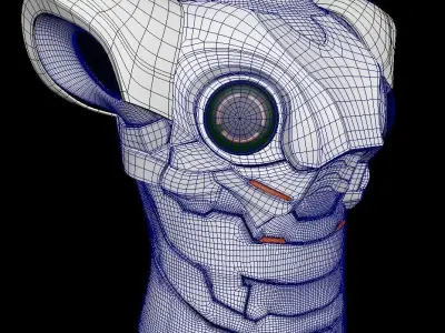 High quality Hard Surface Cyborg body armor 3D model