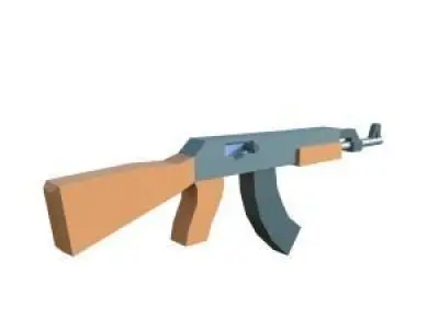 Lowpoly guns ar - rifle Low-poly 3D model