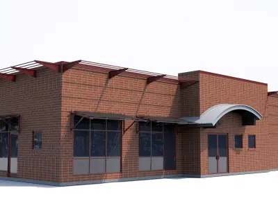 Fast Food Restaurant-01 3D model