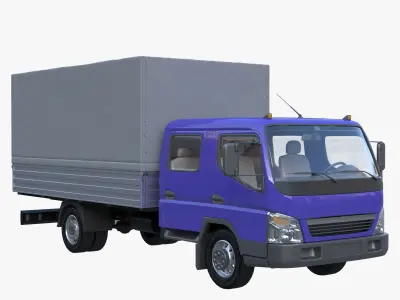 truck double cab tilt 3D model