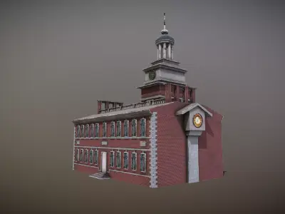Independence Hall Low-poly 3D model