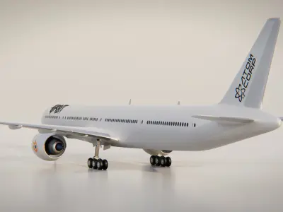 Boeing 777 Low-poly 3D model