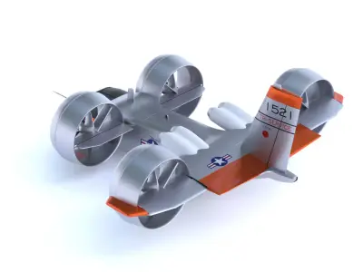 Bell X-22 - Hover Assault Transport - The DUCT DEVIL Low-poly 3D model