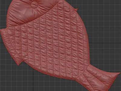 Fish rug for kids 3D model