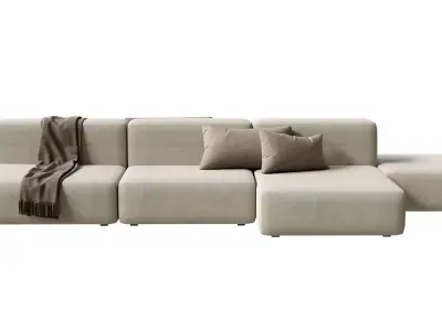 Modular Sofa - Realistic Modern Sofa - Furniture - Minimalist 3D model