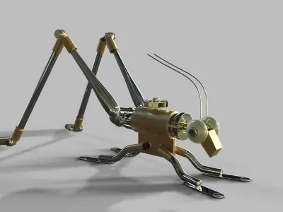 Steampunk Grasshopper 3D model