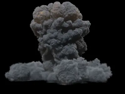 FumeFx - Effectos Bomb Low-poly 3D model