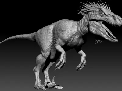 Dinosaur UtahRaptor SCULPT Project 3D model