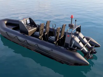 Motorboat speedboat collecttion 3D model