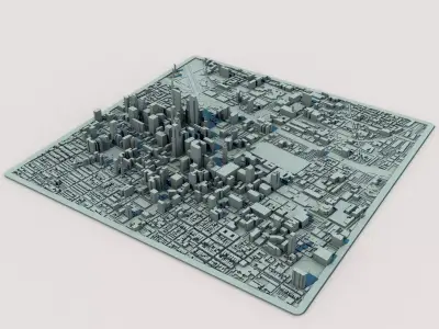 Philadelphia City United States 1 3D print model