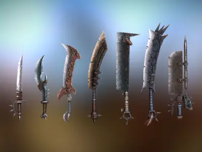 Fantasy Armory - Savage Fantasy Sword Set Vol1 Low-poly 3D model
