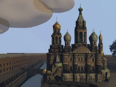 Church on Spilled Blood Low-poly 3D model