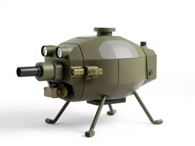 Tactical Surveillance Drone model pack Low-poly 3D model