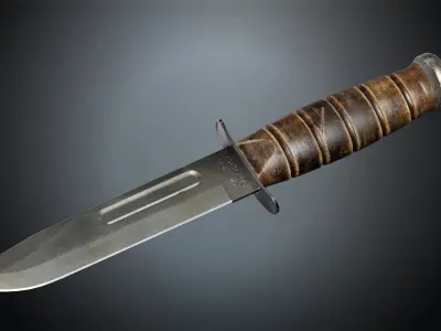Knife Kabar Low-poly 3D model