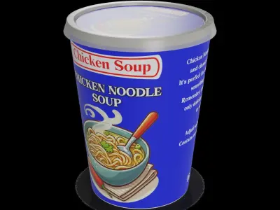 Soups and broths Chicken Noodle Soup Low-poly 3D model