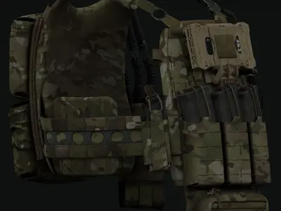 FREE Ferro Concepts 3AC Side Plate Pockets 6X6 Free low-poly 3D model