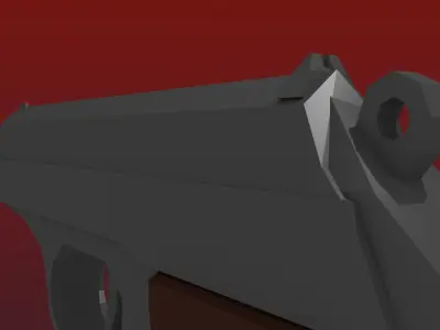 Low-Poly Walther PPK Low-poly 3D model