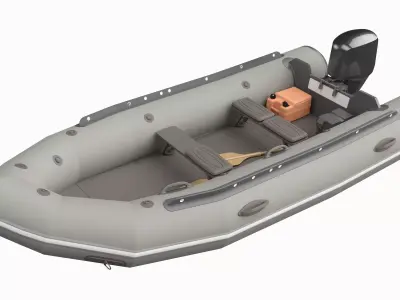 Rigid Hull Inflatable Boat 3D model