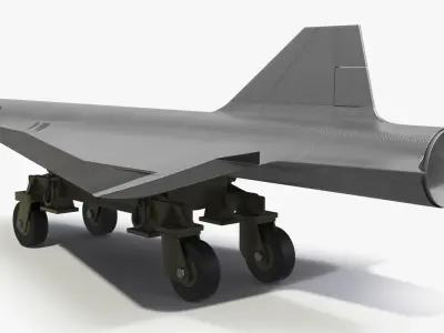 Strategic Recon Drone on Transport Cart 3D model