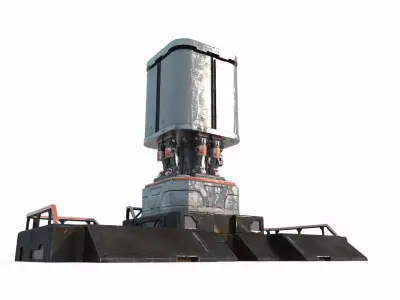 Future sci-fi energy tank 3D model