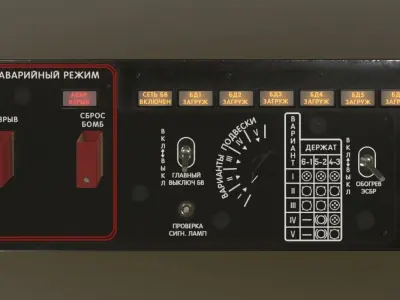 Mi-8MT Mi-17MT Additional Panels Board Russian Low-poly 3D model
