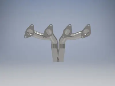 car exhaust system 3D model