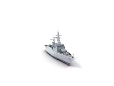 Modern Naval Destroyer model pack Low-poly 3D model