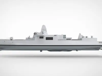 Type 055 destroyers ship 3D model