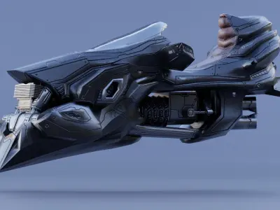 HOVER BIKE - ANUBIS Low-poly 3D model