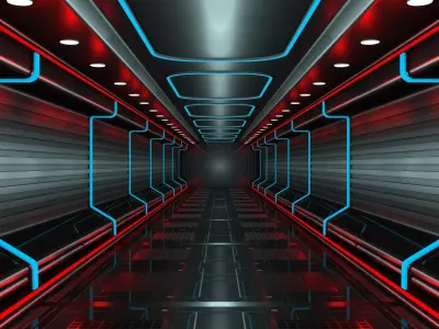 Sci Fi Interior 3D model 93