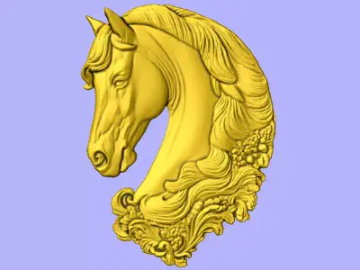 STL FILE CABECA CAVALO 3D model