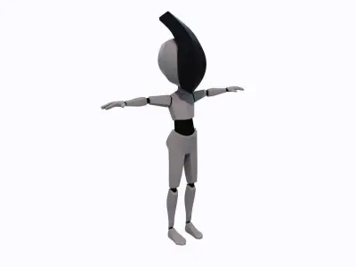 Cyborg Assassin Low-poly 3D model