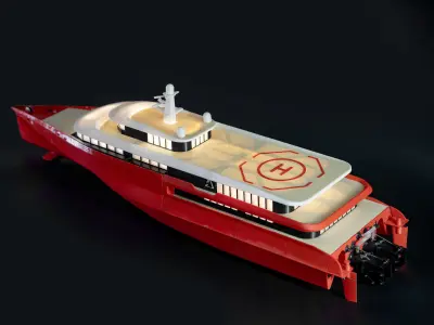 RC Jet Superyacht 3D print model