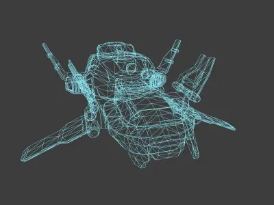 SciFi Spaceship Bomber 3D model