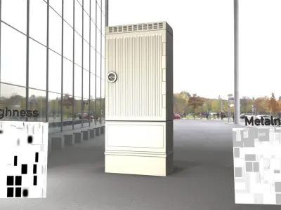 Electrical Distribution Cabinet 139 Low-poly 3D model