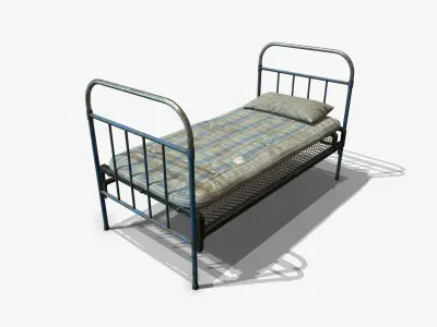 Prison Bed  Low-poly 3D model