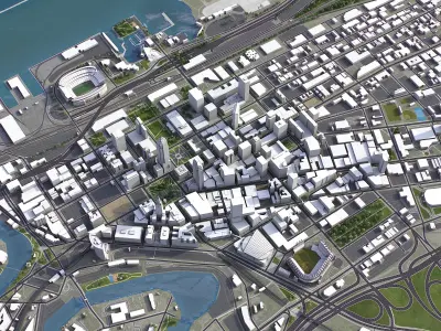 Cleveland Low-poly 3D model