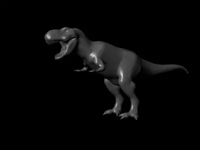  Dinosaur model with a low polycount Free low-poly 3D model