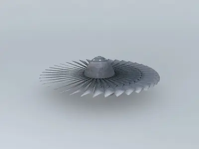 Airplane Jet Engine Fan Free 3D model