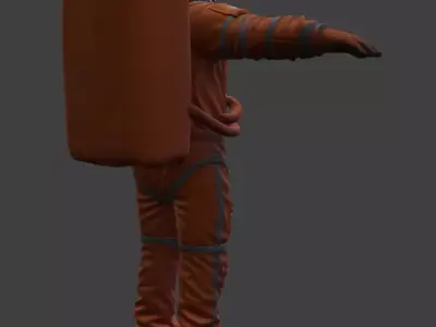 Realistic Astronaut Space Suit 3D model 2
