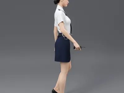 Policewoman officer 3D model