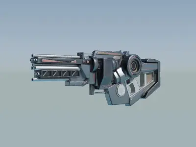 Sci-Fi Shotgun - Massive Shooter Low-poly 3D model