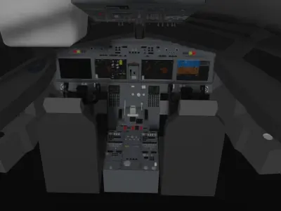 Boeing 737 Max8 Garuda Indonesia 3D Model with cockpit Low-poly 3D model