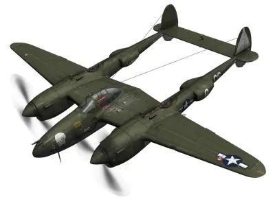 Lockheed P-38 Lightning - Journeys End 3D model