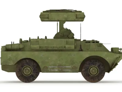9K31 Strela-1 Low Poly Low-poly 3D model