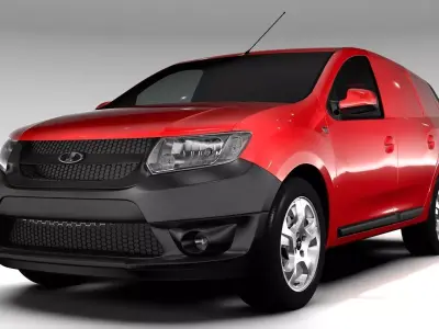 Lada Largus Furgon 2016 3D model