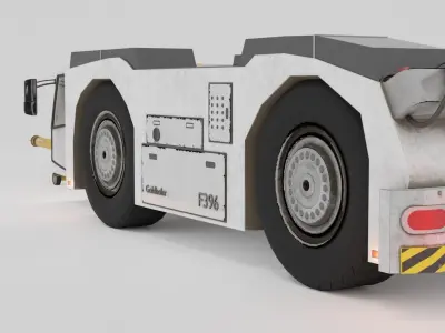 Aircraft Pushback Vehicle - Goldhofer F396 Low-poly 3D model