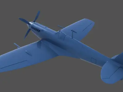 Spitfire MK XII - Personal license - 1-48 and 1-24 scale 3D print model