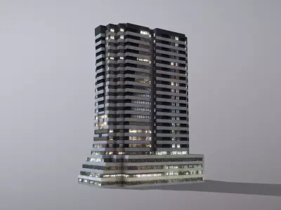 Building Erevan Avnik Low-poly 3D model